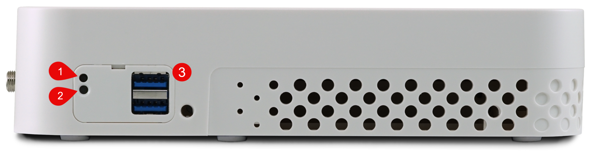 Left side view of the Netgate 4100 Firewall Appliance