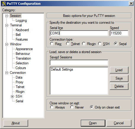 serial terminal program windows